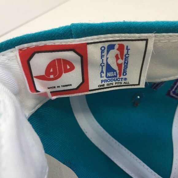 Vintage 90's NBA Charlotte Hornets AJD Snapback Cap Hat NWT - Picture 6 of 8